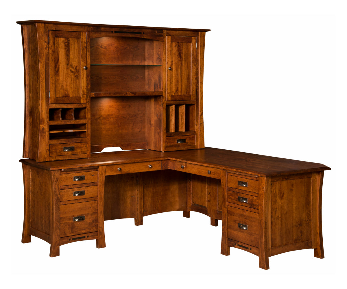 Art Craft Collection Executive L-Desk with or without Hutch