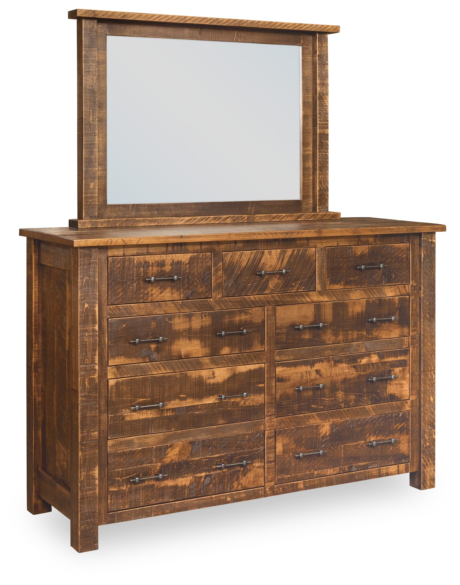 Glacier Collection Mirror. 9 Drawer