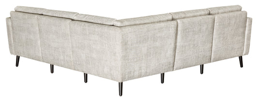 Serene 5 Seat Sectional Tear Drop Arm