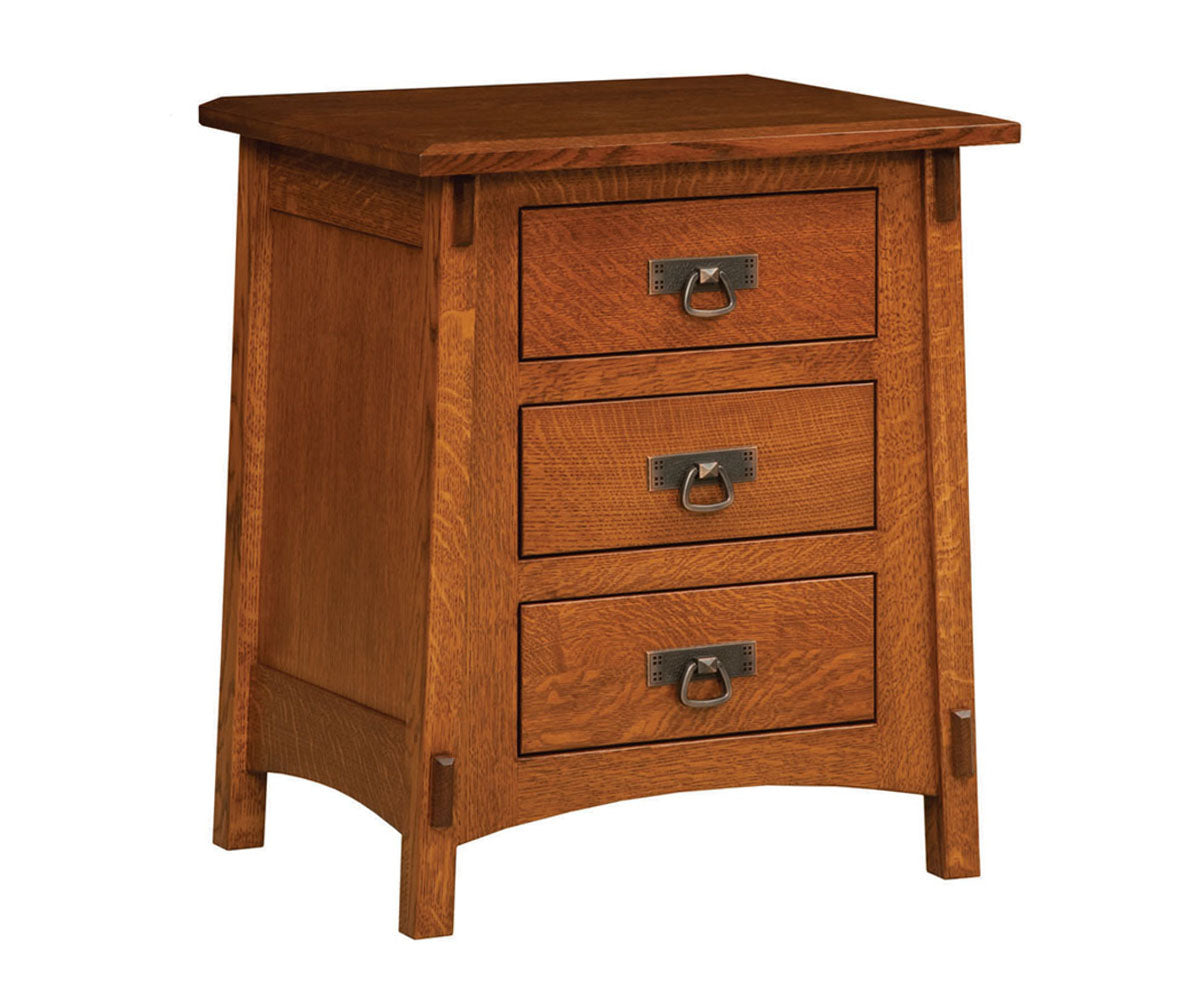 Amish McCoy Three Drawer Nightstand