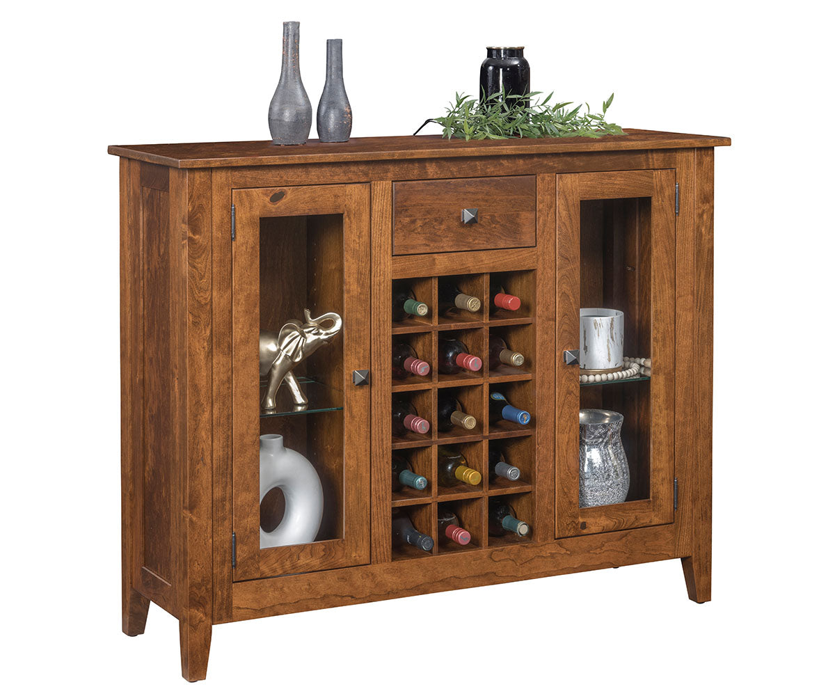Amish Settlers Ridge Wine Cabinet