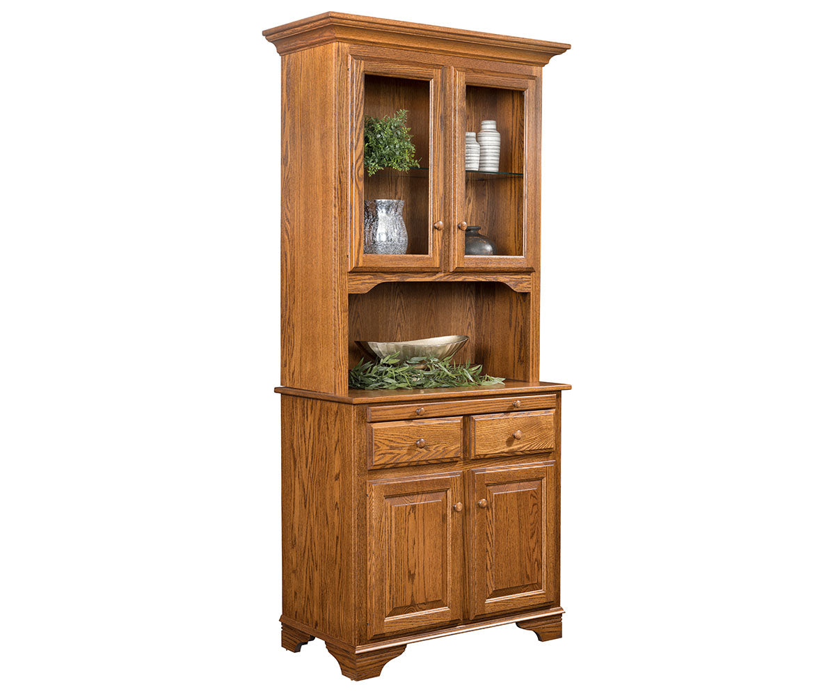 Amish Landsbury Two Door Buffet and Hutch