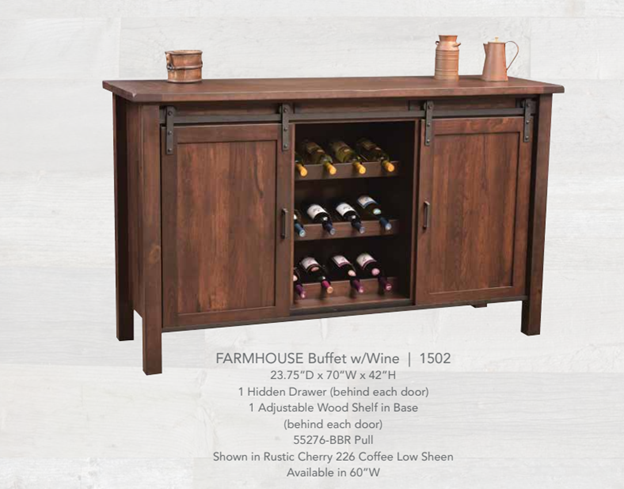 Farmhouse Buffet with Wine Cabinet