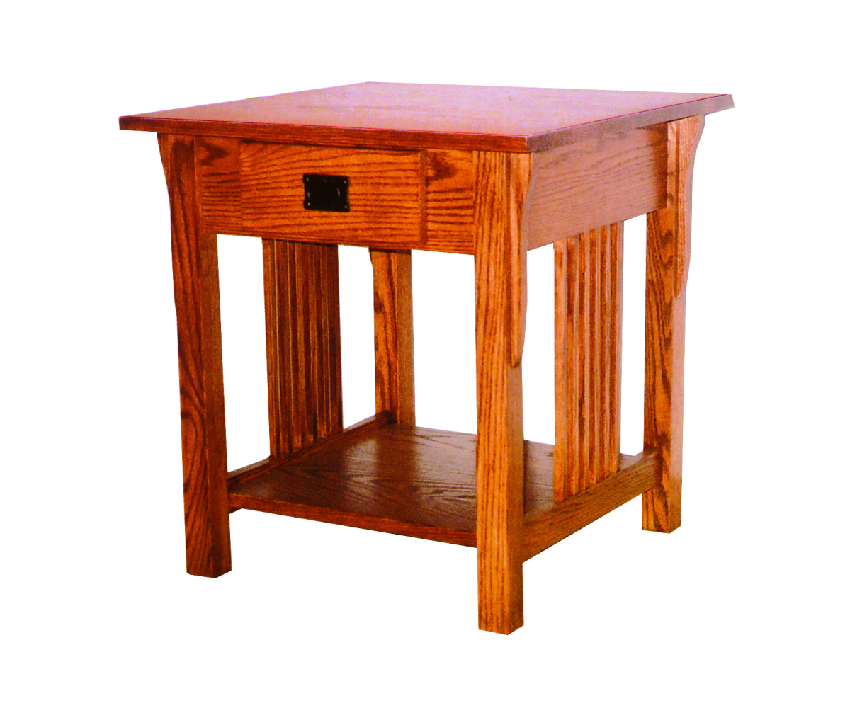 Prairie Mission Lamp Table with Drawer2