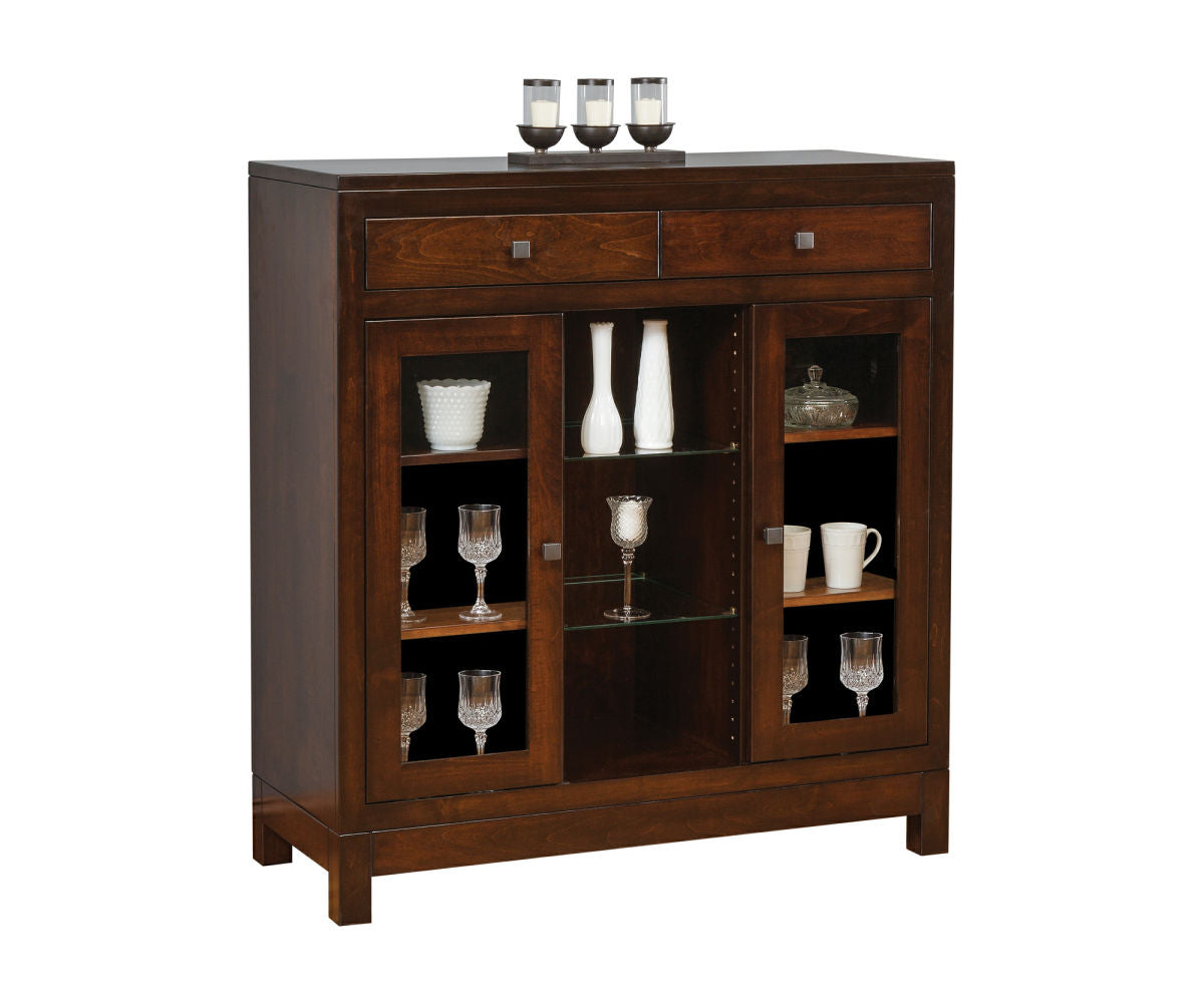 Amish Hampton Small China Cabinet
