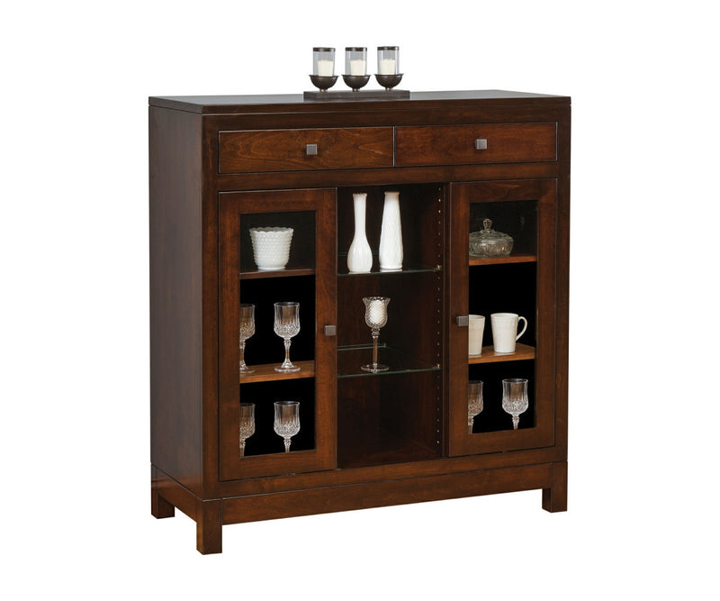 Amish Hampton Small China Cabinet
