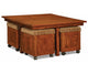 Five Piece Square Table Bench Set