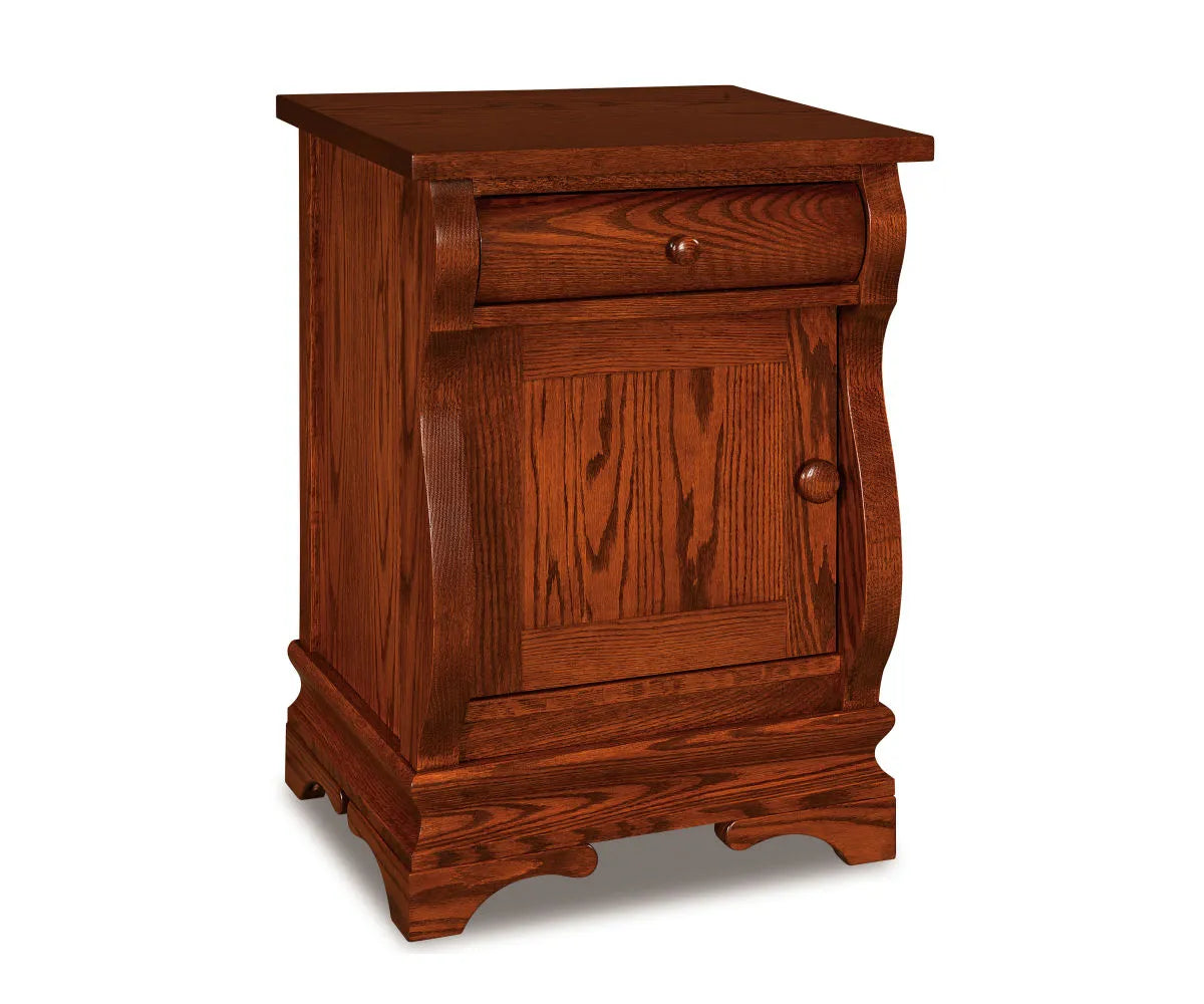 Chippewa Sleigh 1 Drawer 1 Door Nightstand