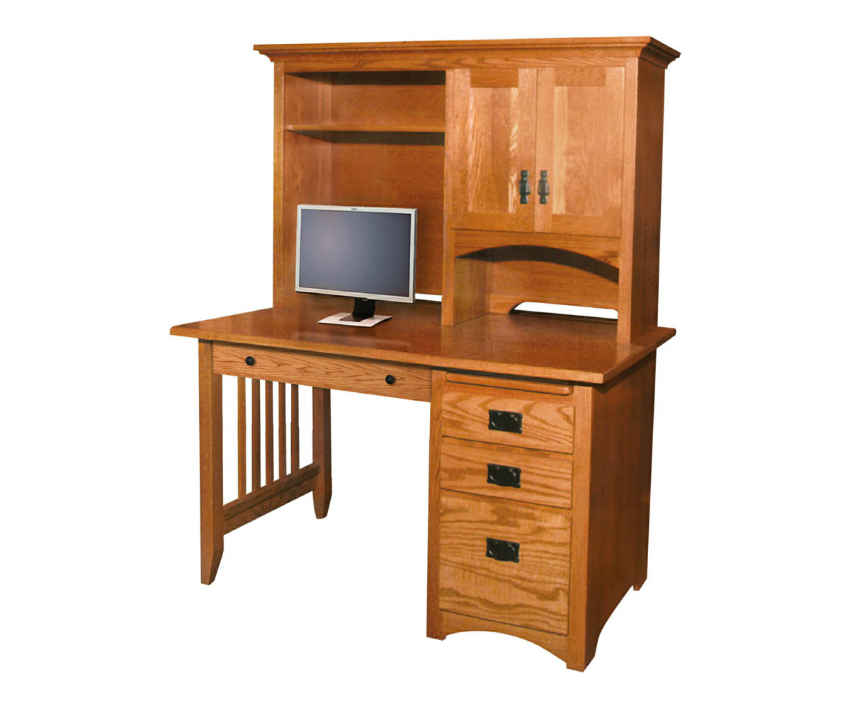 Mission Regular Desk and Hutch2