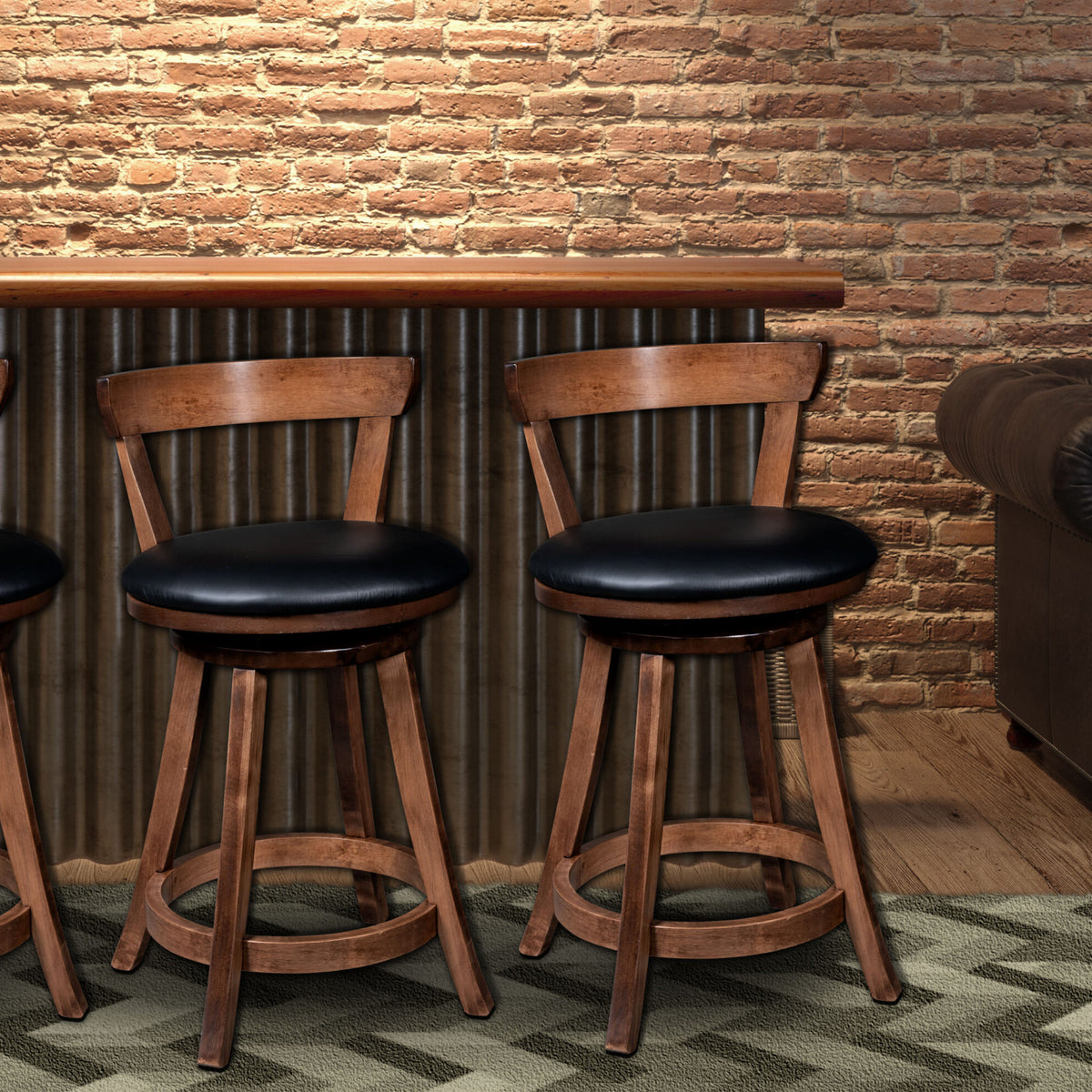 Amish Artesia 24" Swivel Barstool