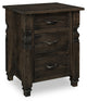 Belmont Collection Night Stand, 3 Drawer