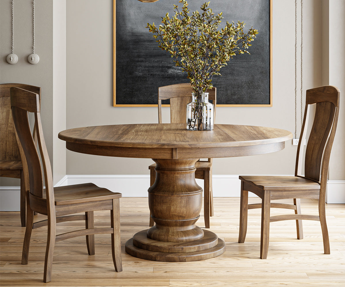 Amish Burlington Single Pedestal Table
