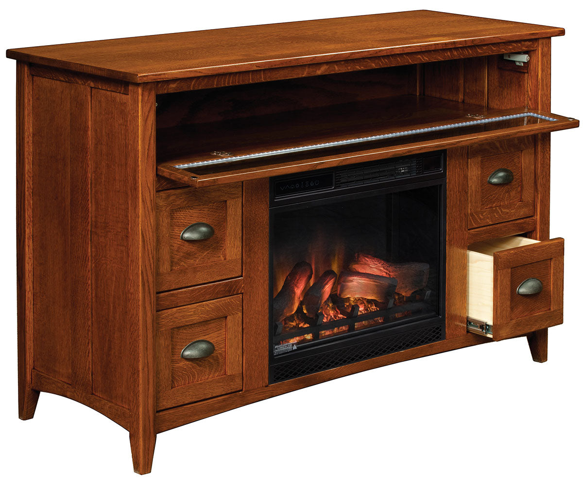 Amish Monroe Fireplace Entertainment Center - 54"W