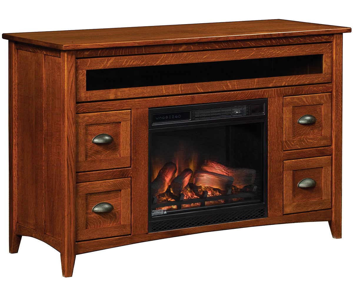 Amish Monroe Fireplace Entertainment Center - 54"W