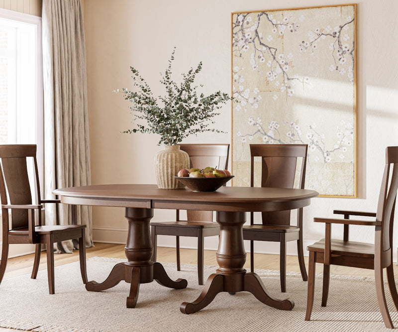 Amish Chancellor Double Pedestal Table