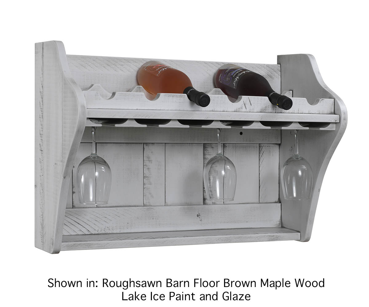 6 Bottle Wine Shelf - Roughsawn