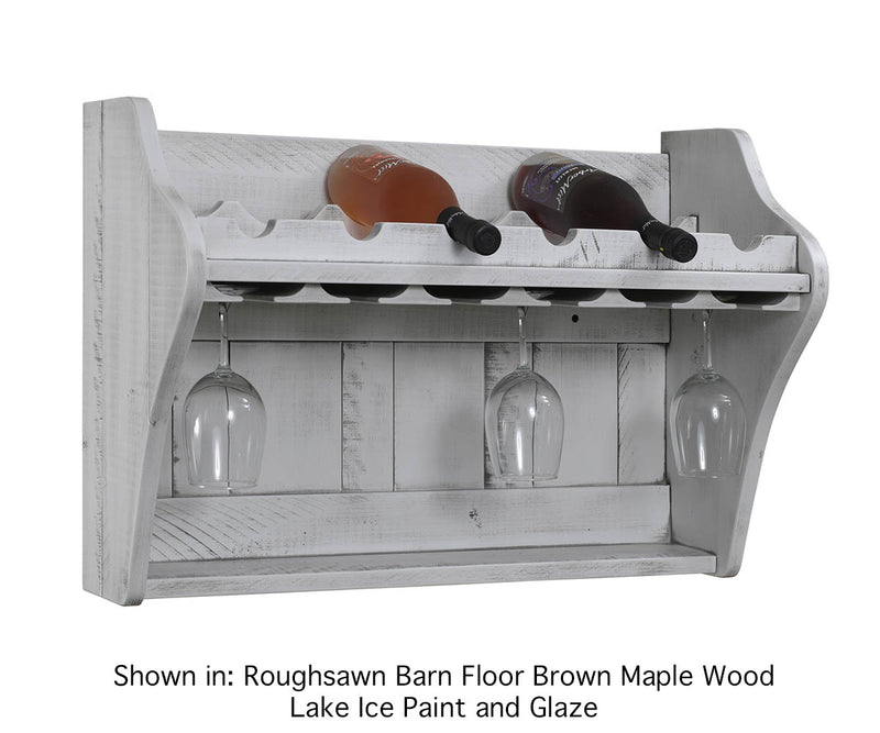 6 Bottle Wine Shelf - Roughsawn
