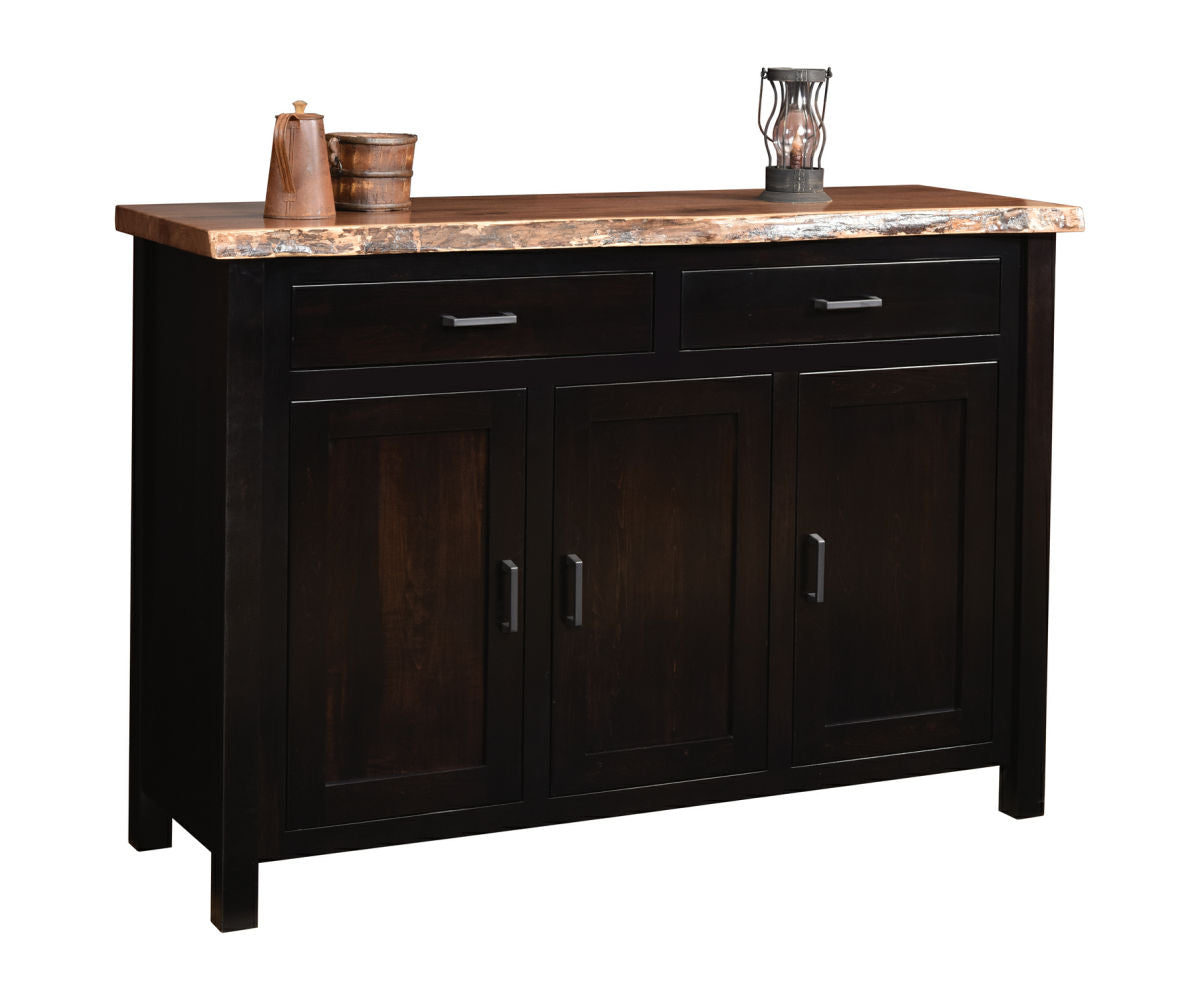 Amish Adele Buffet with Live Edge Top