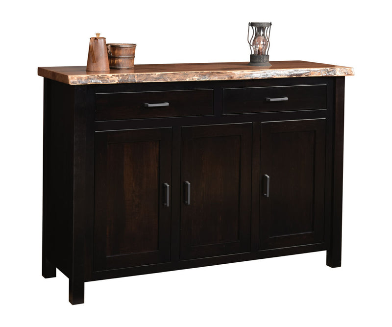 Amish Adele Buffet with Live Edge Top