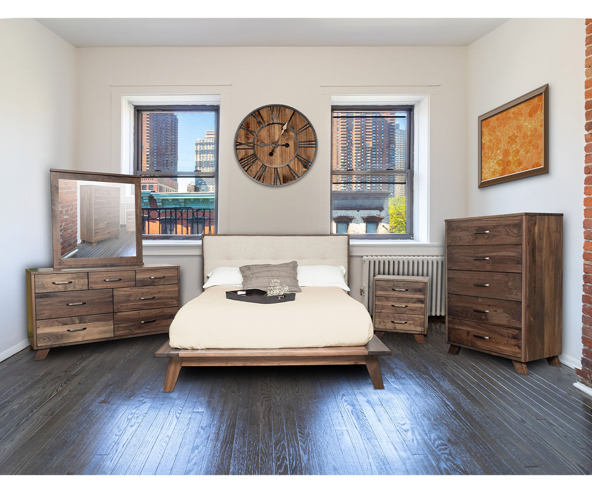 Dakota Fabric Headboard Bed