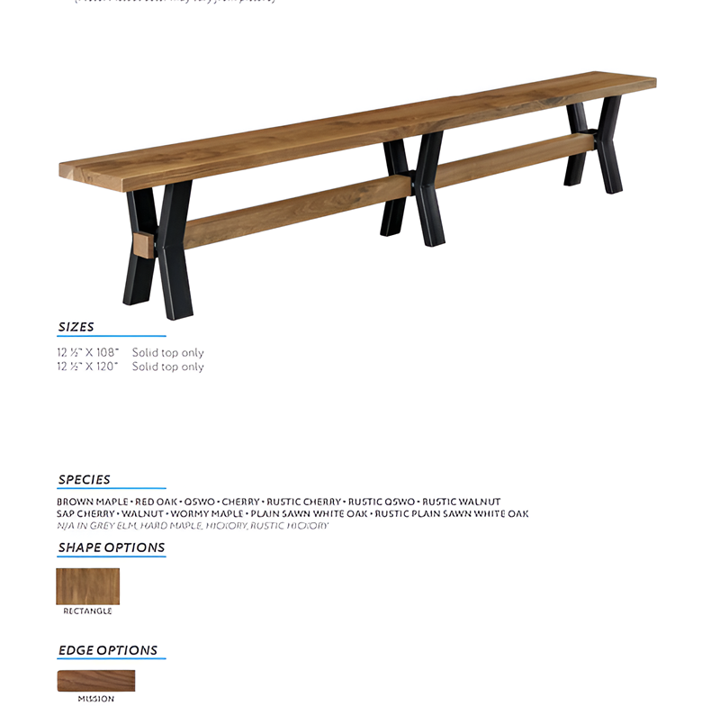 Amish Durango Triple Bench