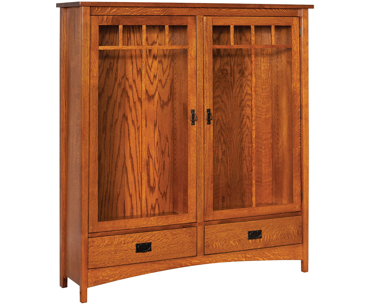 Amish Arts & Crafts 2 Door Bookcase