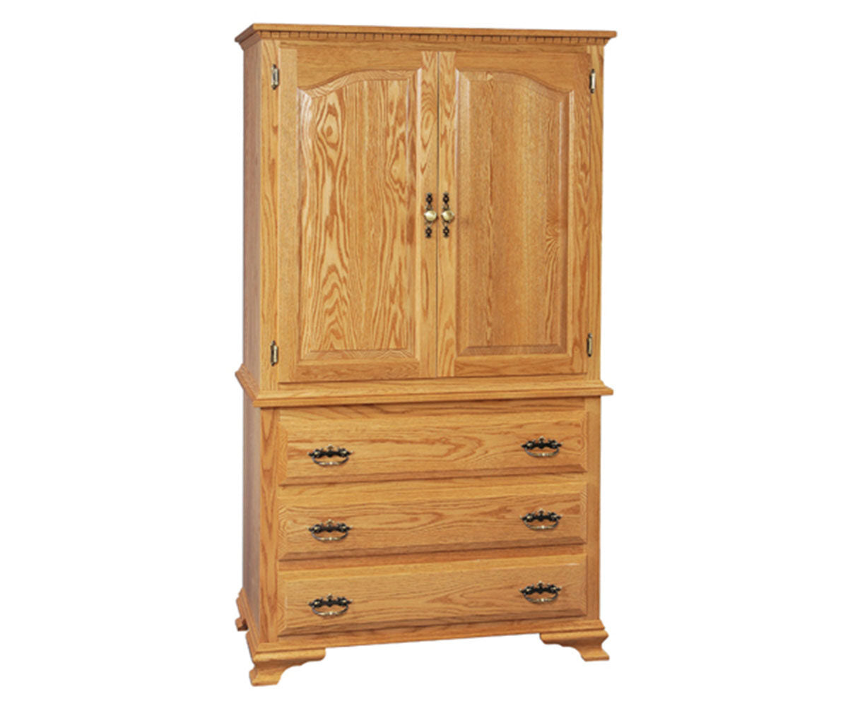 Heirloom Three Drawer Deluxe Armoire