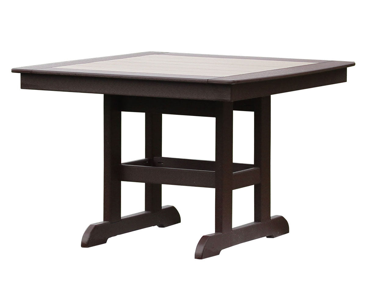 44" Square Table With Trestle Legs