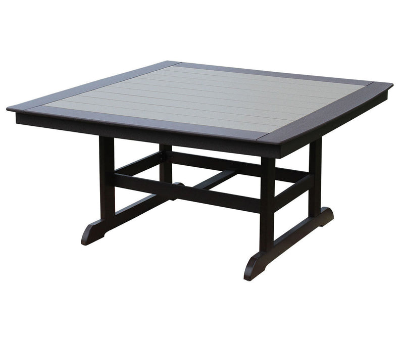 60" Square Table With Trestle Legs