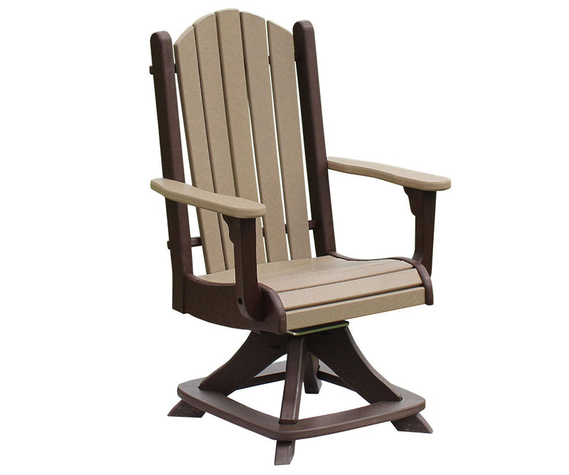 Fanback Swivel Dining Chair