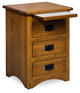 Hudson Collection Nightstand 3 drawer w/slid out shelf