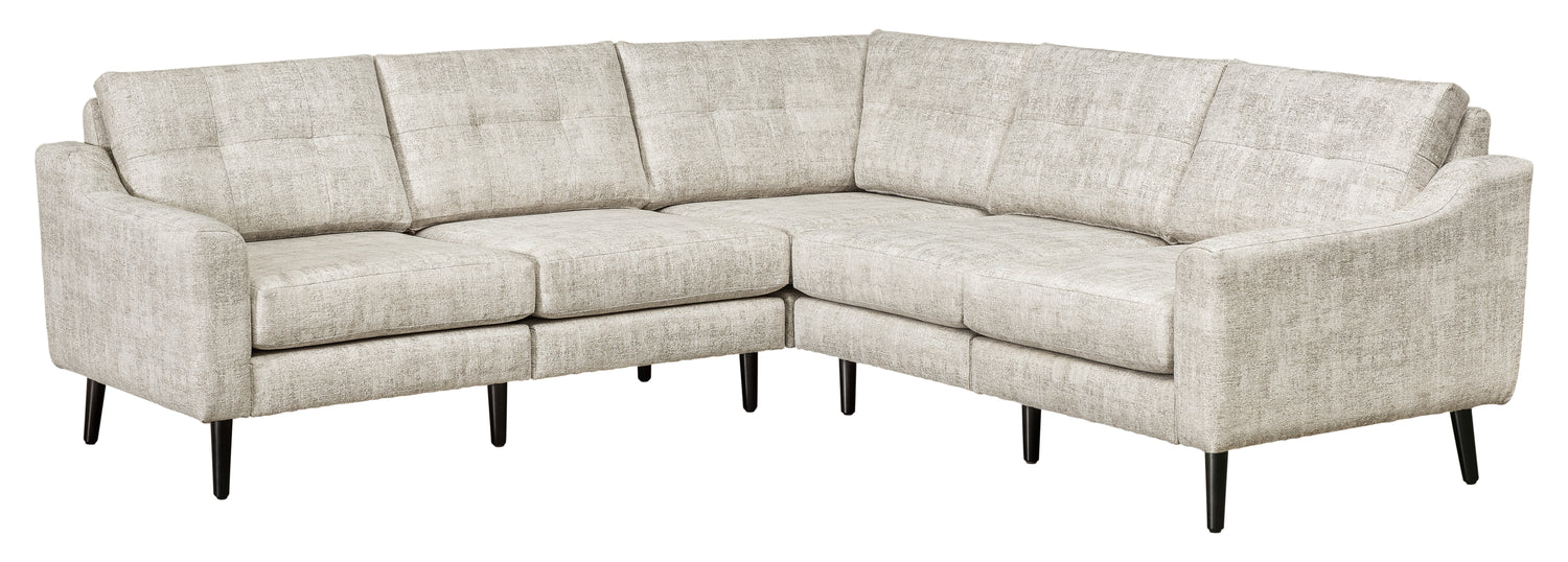 Serene 5 Seat Sectional Tear Drop Arm