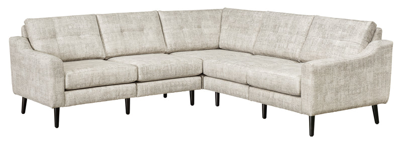 Serene 5 Seat Sectional Tear Drop Arm