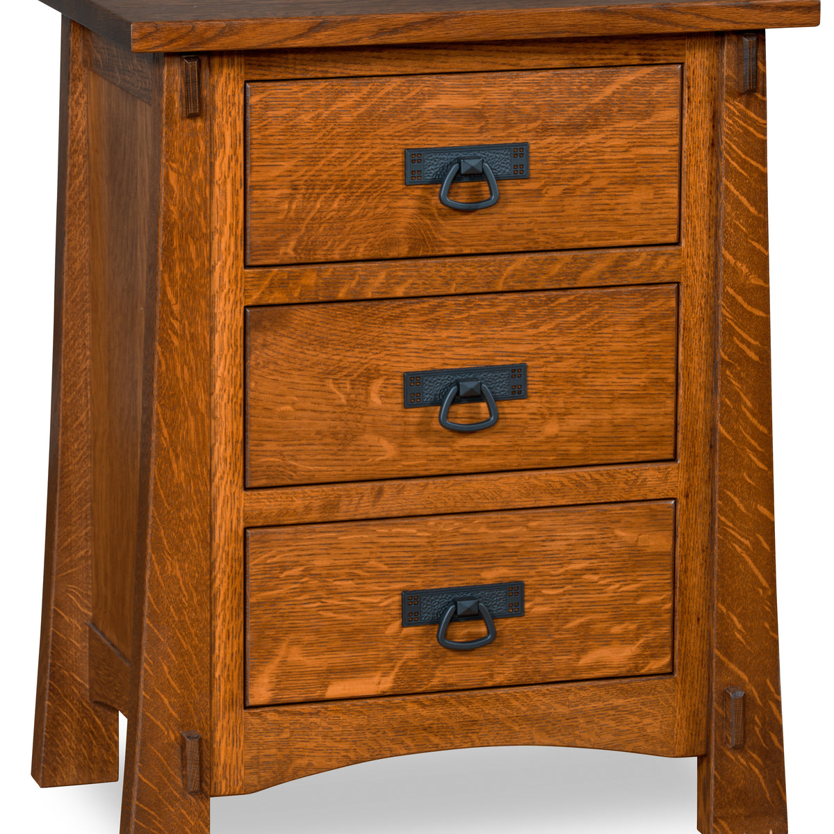 Modesto Collection Nightstand 3 Drawer