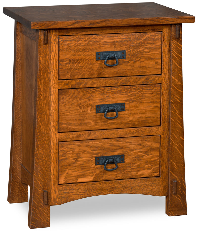 Modesto Collection Nightstand 3 Drawer