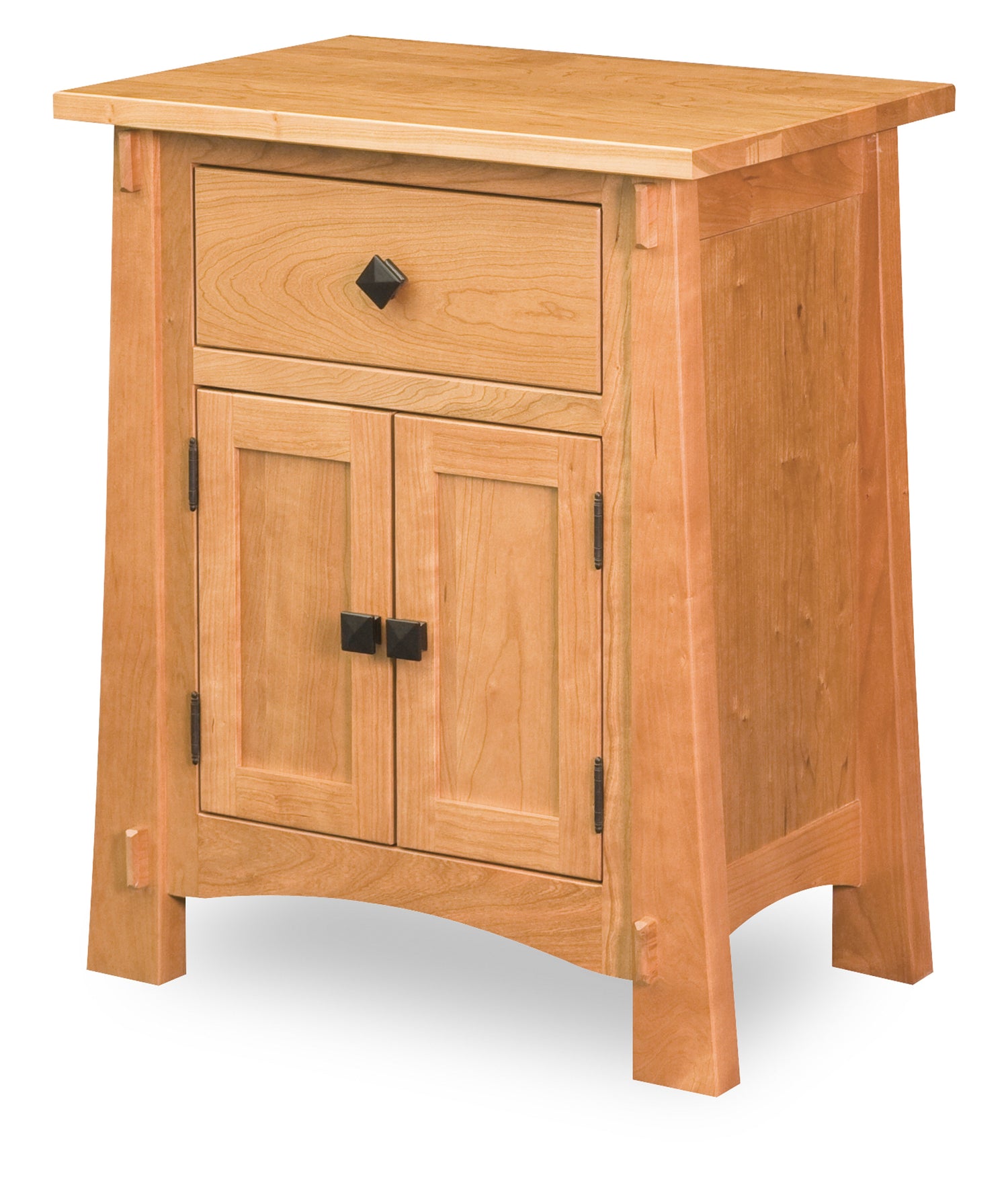 Modesto Collection Nightstand 1 Drawer with 2 Doors
