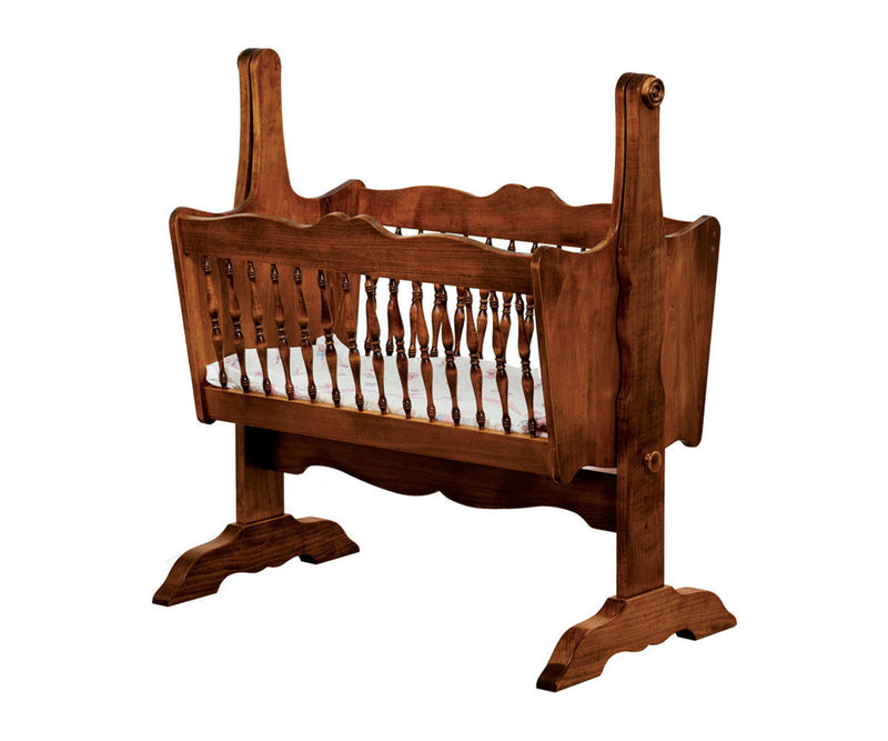 Amish Classic Baby Cradle With Cradle Pad