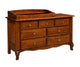 Amish French Country 7 Drawer Dresser With Changing Box Top Option