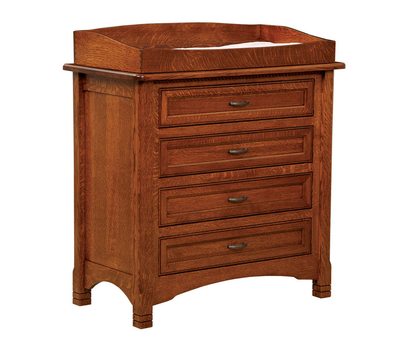 Amish West Lake 4 Drawer Dresser With Changing Box Top Option