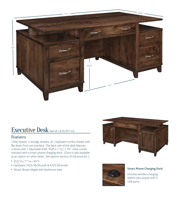 Integra Collection Executive Desk