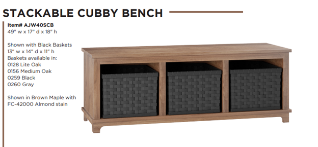 Stackable Cubby Bench