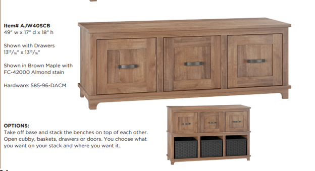 Stackable Cubby Bench