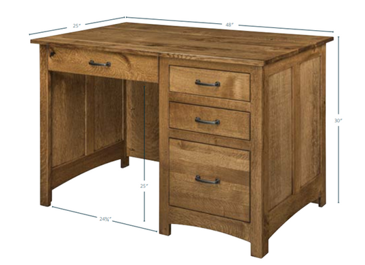 Oakridge Office Collection Single Pedestal Desk