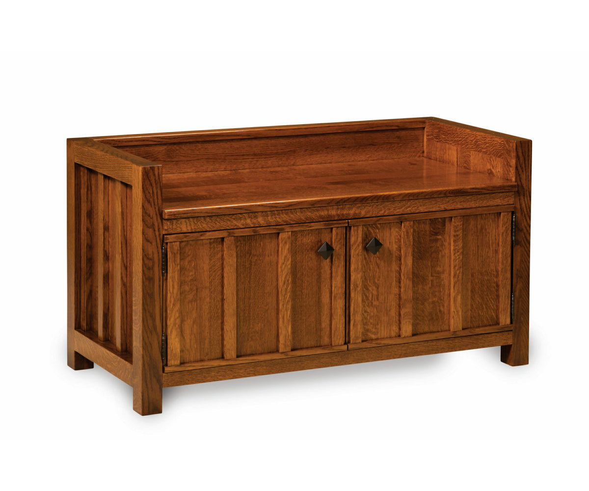 Amish Two Door Mission Bench
