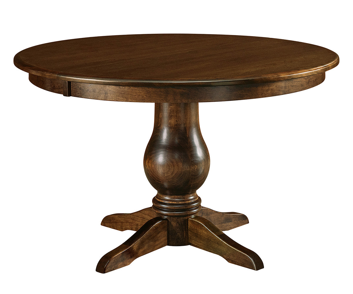 Amish Auburn Single Pedestal Table