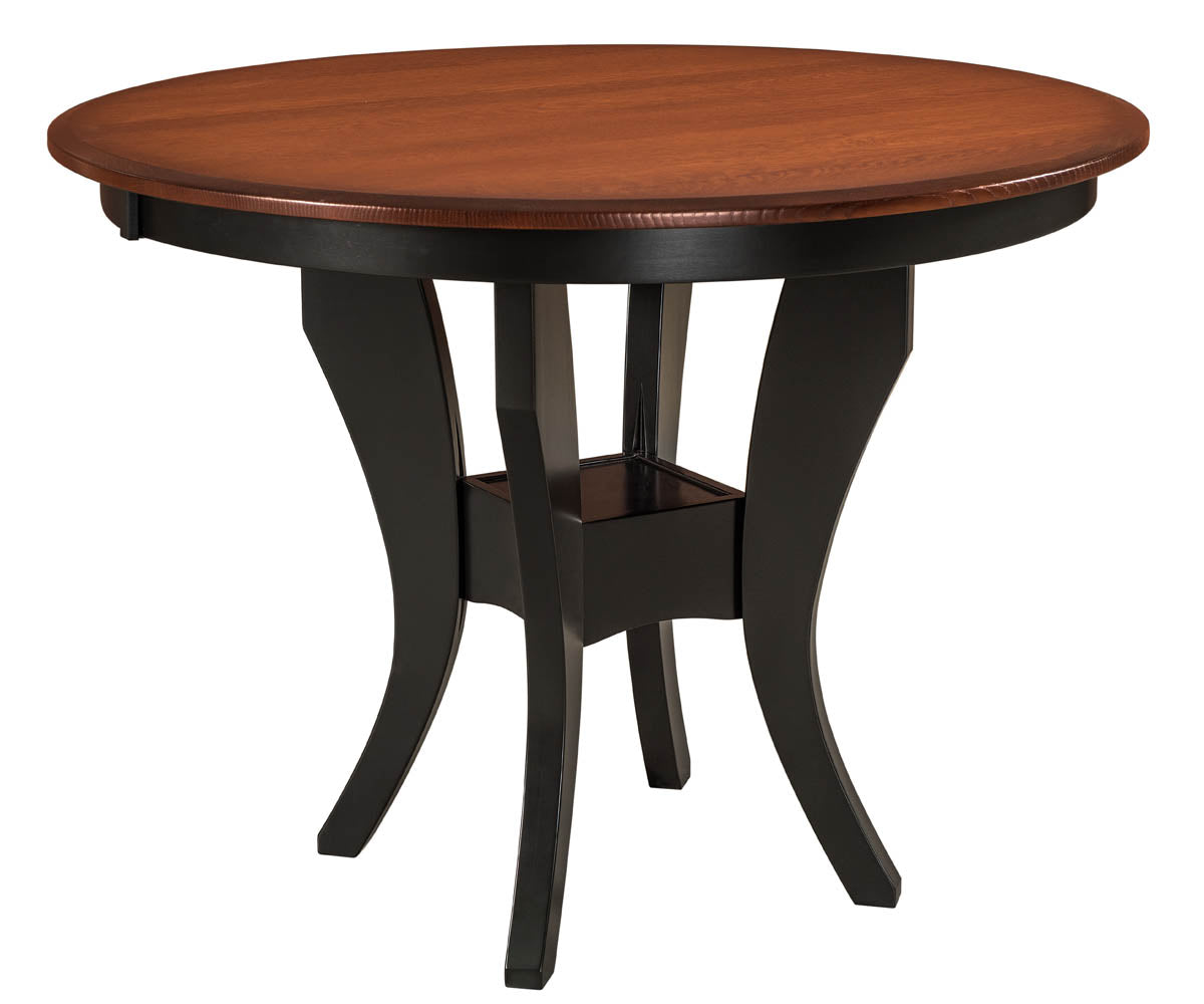 Amish Imperial Single Pub Pedestal Table
