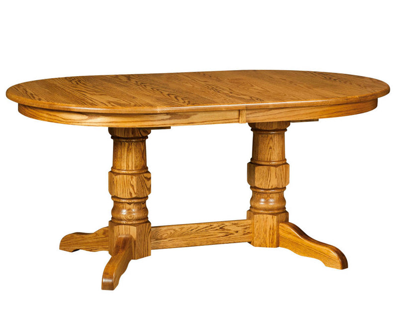 Amish Preston Double Pedestal Table