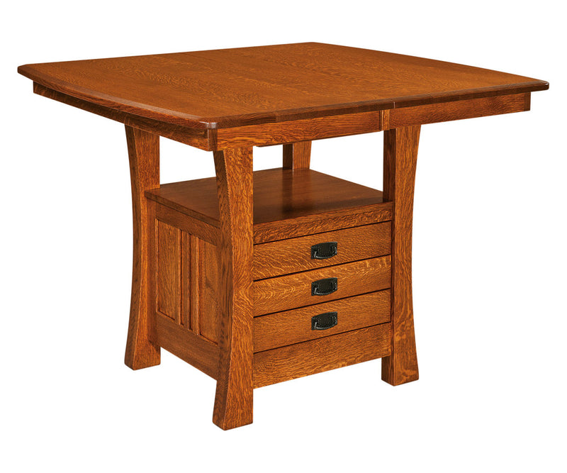 Amish Arts & Crafts Cabinet Table / Kitchen Island