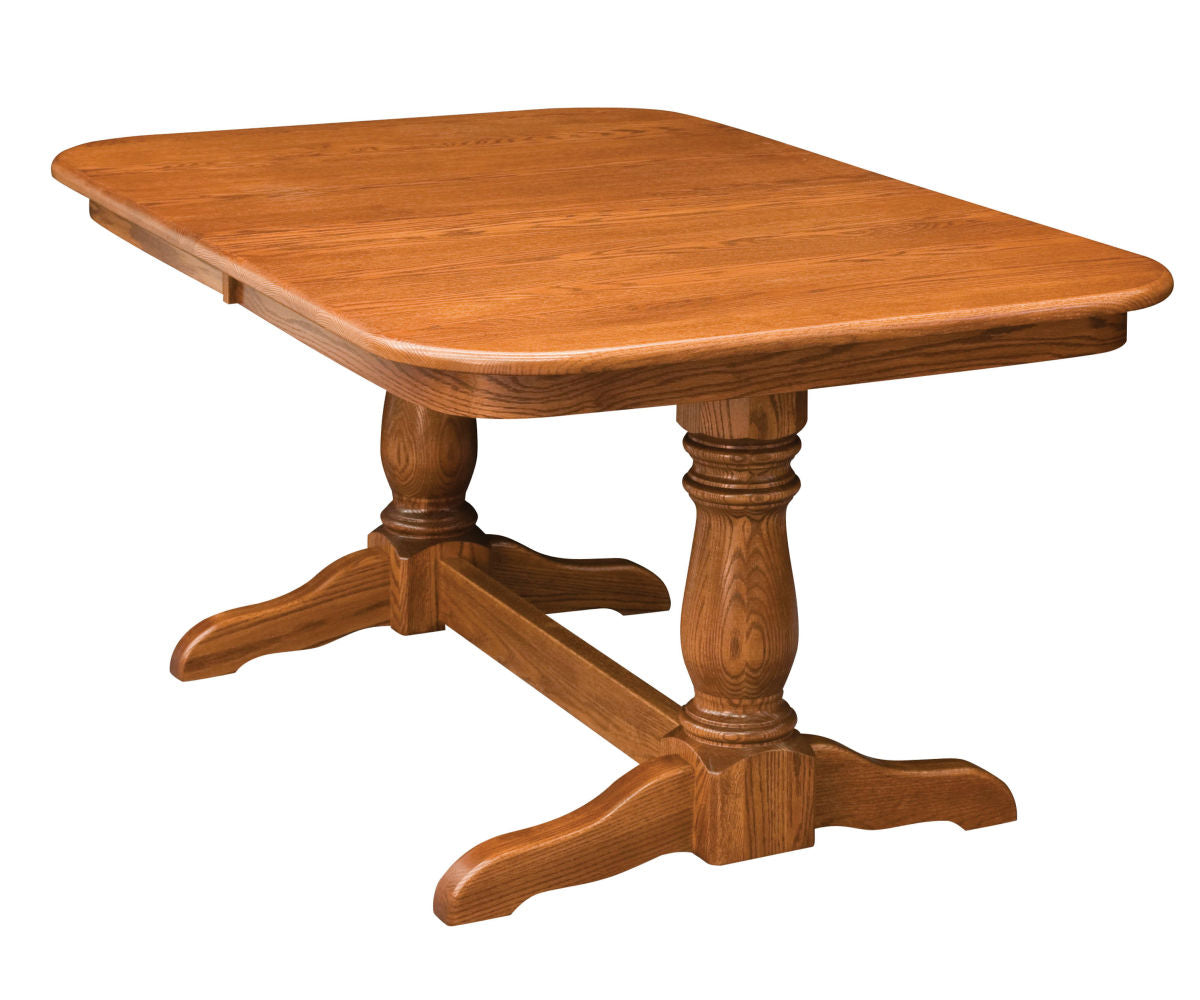 Amish Dutch Double Pedestal Table