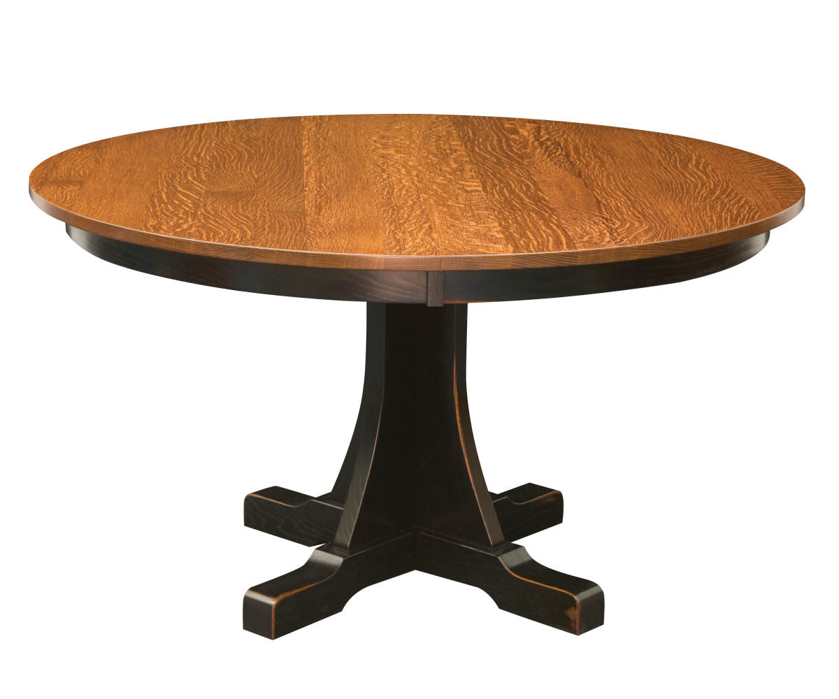 Amish Ridgewood Mission Pedestal Table